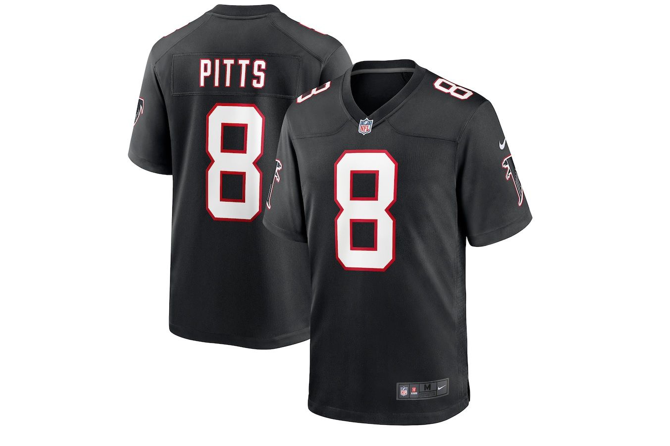 Men Atlanta Falcons #8 Kyle Pitts Nike Black Game NFL Jersey->atlanta falcons->NFL Jersey